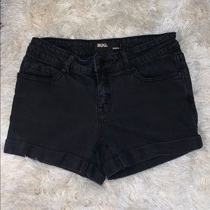 BDG black high waisted shorts w/ rolled bottom